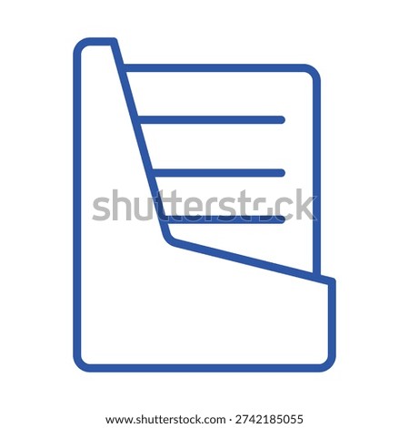 Paper document isolated icon vector illustration design. Notepad icon vector outline illustration sign. Notepad line art simple line art of notepad. Perfect for notepad logos and icons.