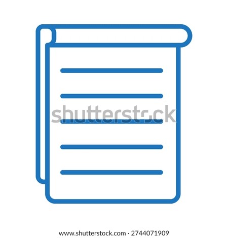 Paper document isolated icon vector illustration design. Notepad icon vector outline illustration sign. Notepad line art simple line art of notepad. Perfect for notepad logos and icons.