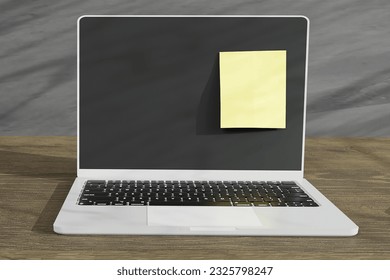 Paper note on the working table create from 3D reder program