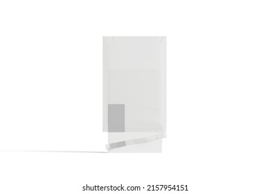 Paper Shipping Envelopes Packaging Mockup Illustration 3d Render Isolated On White Background