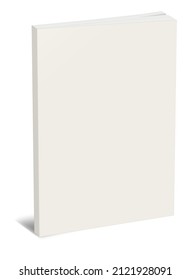 Paperback books blank white template for presentation layouts and design. 3D rendering. Digitally Generated Image. Isolated on white background.