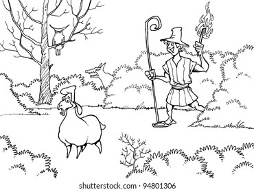 Parable Of Jesus Christ About The Lost Sheep Which Shepherd Seeks