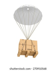 Parachute Package Flying