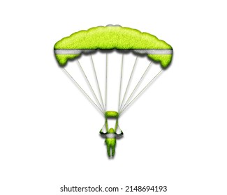 Parachute Skydiving Symbol Tennis Cricket Ball Stock Illustration ...