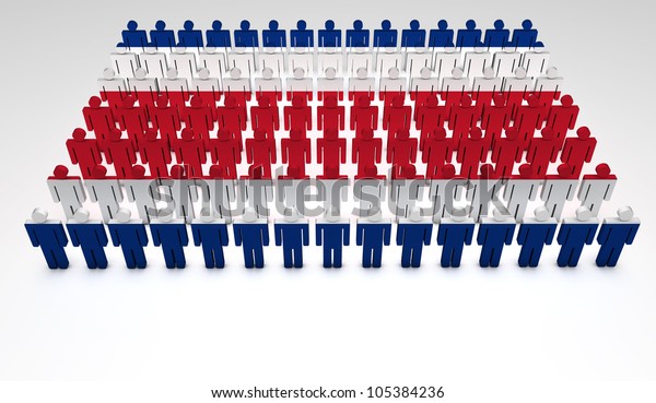 Parade 3d People Forming Top View Stock Illustration 105384236 ...