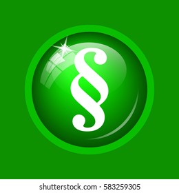 Paragraph icon. Internet button on green background.  - Shutterstock ID 583259305