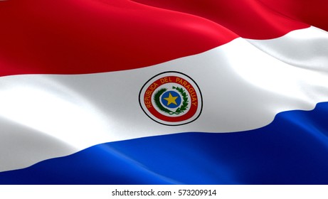 Republic Paraguay Flag Waving Wide Format Stock Illustration 1892229310 ...