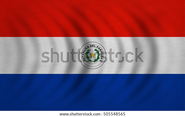 Paraguayan National Official Flag Patriotic Symbol Stock Illustration ...