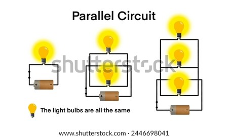 parallel electrical circuits diagram, serial and parallel batteries showing wires, light bulbs, batteries, Science experiment of circuits, Association of resistors in parallel, Resistor, voltage