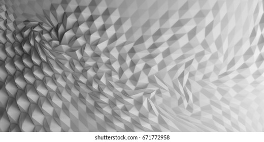 Parametric White Pattern 3d Render