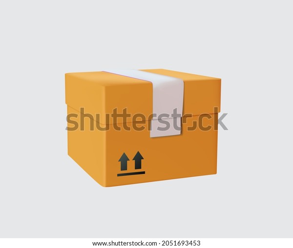 Parcel Boxonline Shopping 3d Illustrations Illustration Stock ...