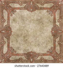 parchment with decorative border