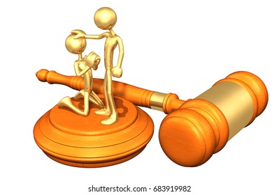 Pardon Law Gavel Concept 3D Illustration
