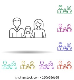 Parental control multi color icon. Simple thin line, outline illustration of security icons for ui and ux, website or mobile application