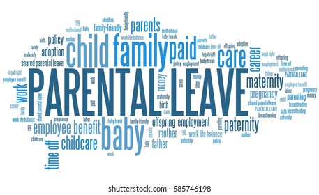 Parental Leave - Baby Care Employment Benefit Word Cloud.