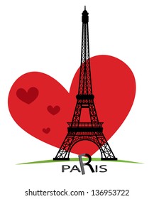 Paris Cards Symbol Love Romance Travel Stock Illustration 136953722 ...