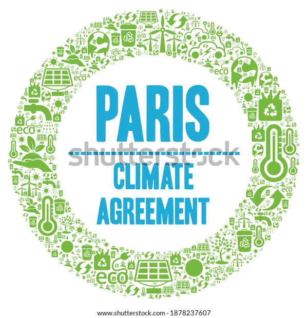 Paris climate\
agreement symbol\
illustration