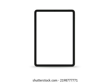 PARIS - France - April 28, 2022: Apple Ipad Air, Green Color - Realistic 3d Rendering, Front Screen Tablet Mockup On White Background