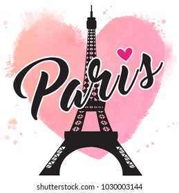 Love Paris Typography Graphic Print Abstract Stock Vector (Royalty Free ...