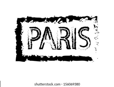 Paris Passport Style Stamp