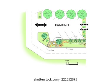 Parking Garden Design Stock Illustration 221352895 | Shutterstock