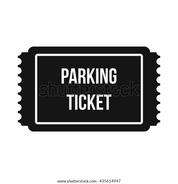 Parking ticket icon, simple\
style