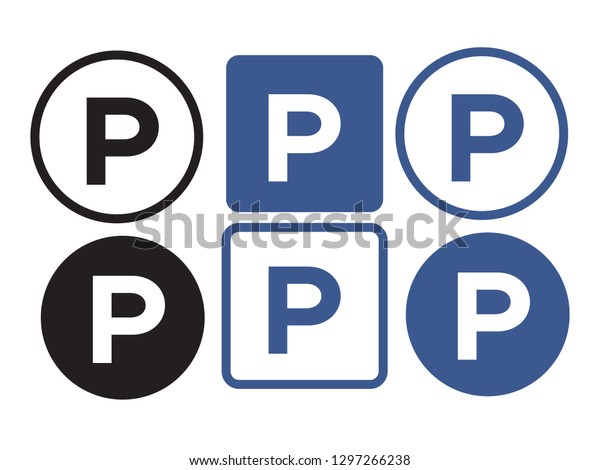 Parking Zone Icon Parking Transport Area Stock Illustration 1297266238