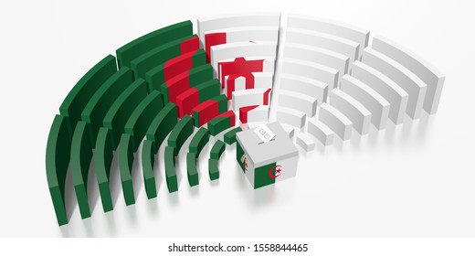 Parliament Election In Algeria - 3D Rendering