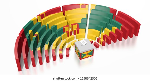 Parliament Election In Grenada - 3D Rendering