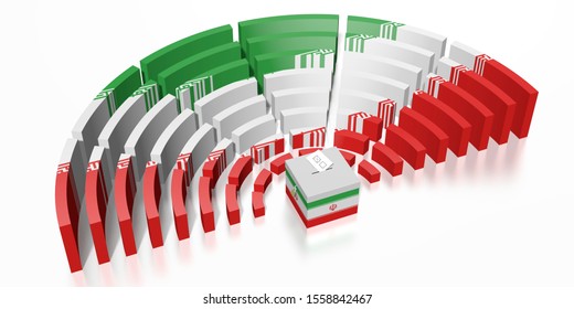 Parliament Election In Iran - 3D Rendering