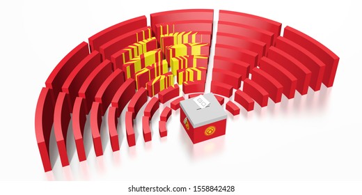 Parliament Election In Kyrgyzstan - 3D Rendering