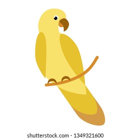 Parrot Flat Illustration Isolated On White Stock Illustration ...