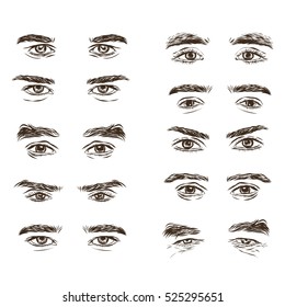  Part Of The Male Person S Eyes And Eyebrows.