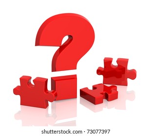 Part Puzzle Question Mark Isolated Over Stock Illustration 73077397 ...