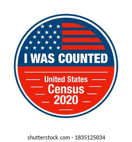 I Participated And I Was Counted In The USA Census 2020 Sticker And Badge