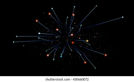 Particle discovery 3d Illustration