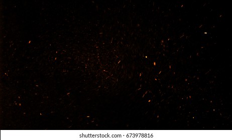 Particle Dust Floating For Filter Effect With A Dark Background.
