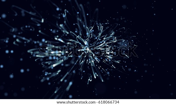 Particles Background. Dust Particles. Abstract\
Background of\
Particles