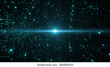 Particles blue dust abstract light motion titles cinematic background loop