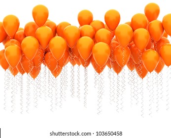 party balloons isolated on white background