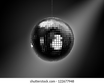 Party Disco Club Mirrored Ball On Chain 