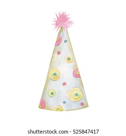 Party Hat Watercolor Illustration Birthday  Element