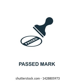 Passed Mark icon illustration. Creative sign from quality control icons collection. Filled flat Passed Mark icon for computer and mobile. Symbol, logo graphics.