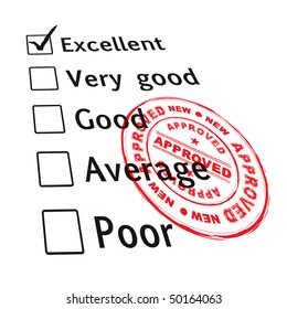 Passed Your Business Evaluation With Excellent Grade And Ink Stamp