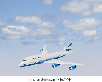 passenger plane flying in sky
