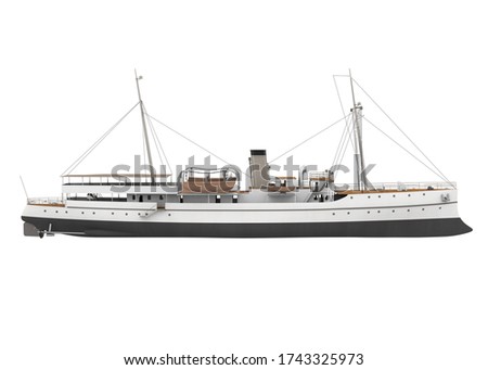 Passenger Ship Isolated. 3D rendering