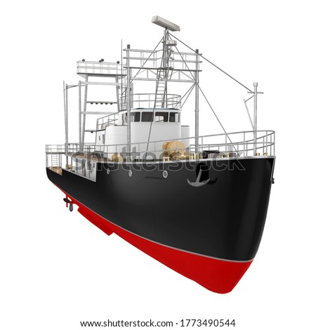 Passenger Ship Isolated. 3D rendering
