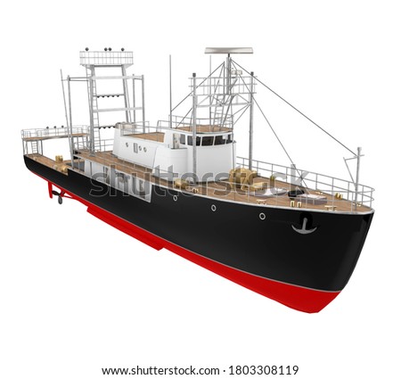 Passenger Ship Isolated. 3D rendering