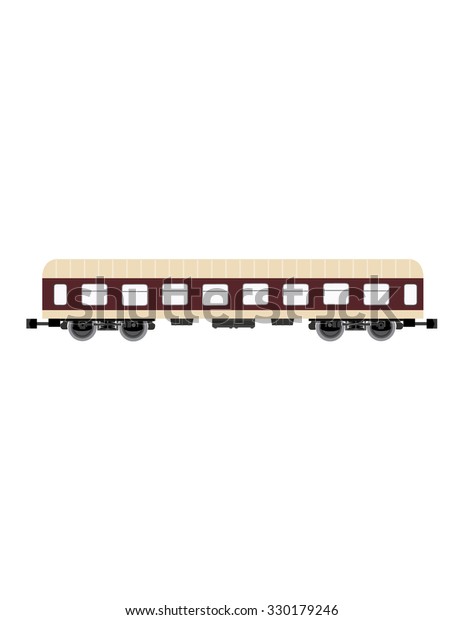 Passenger train old wagon raster isolated on white,\
transport\
retro