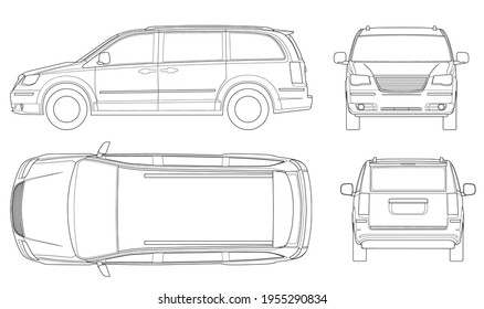 2,122 Minivan Car Lines Images, Stock Photos & Vectors | Shutterstock